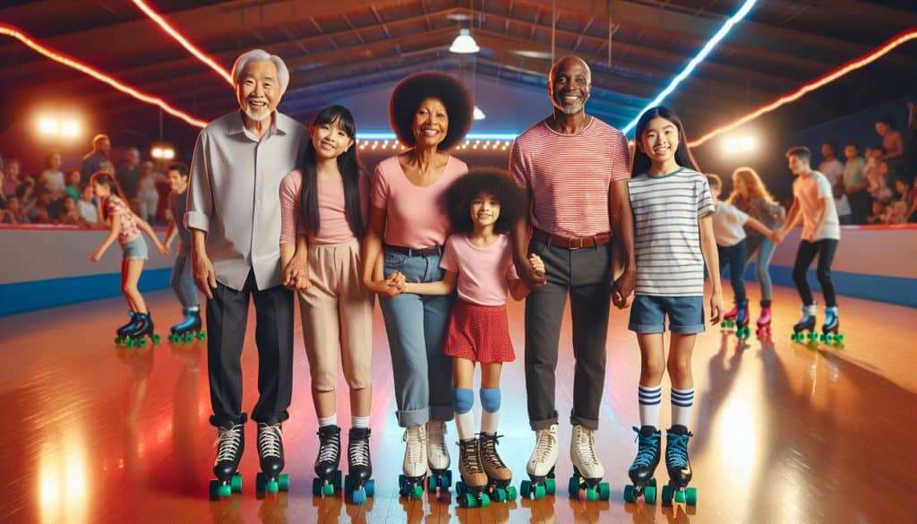 family roller skating