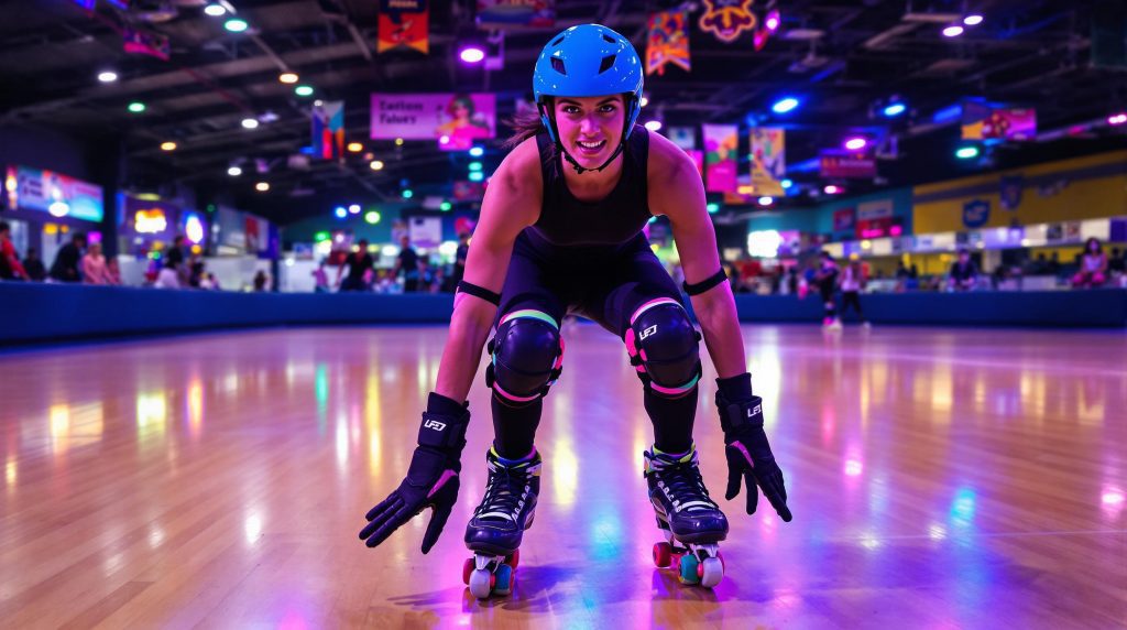 Roller Skates vs Roller Blades-Pros and Cons 1 roller skater portraying stability and control