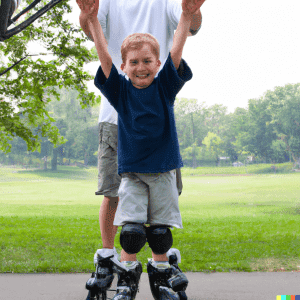 6 Great Tips Why Roller Skating For Kids Has So Many Benefits. 2 6 years old, is standing on a pair of quad roller skates