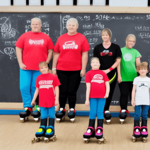 learning-to-roller-skate Group learning to roller skate