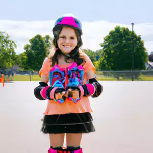 young-girl-holding-her first roller-skates- quad roller skates for beginners