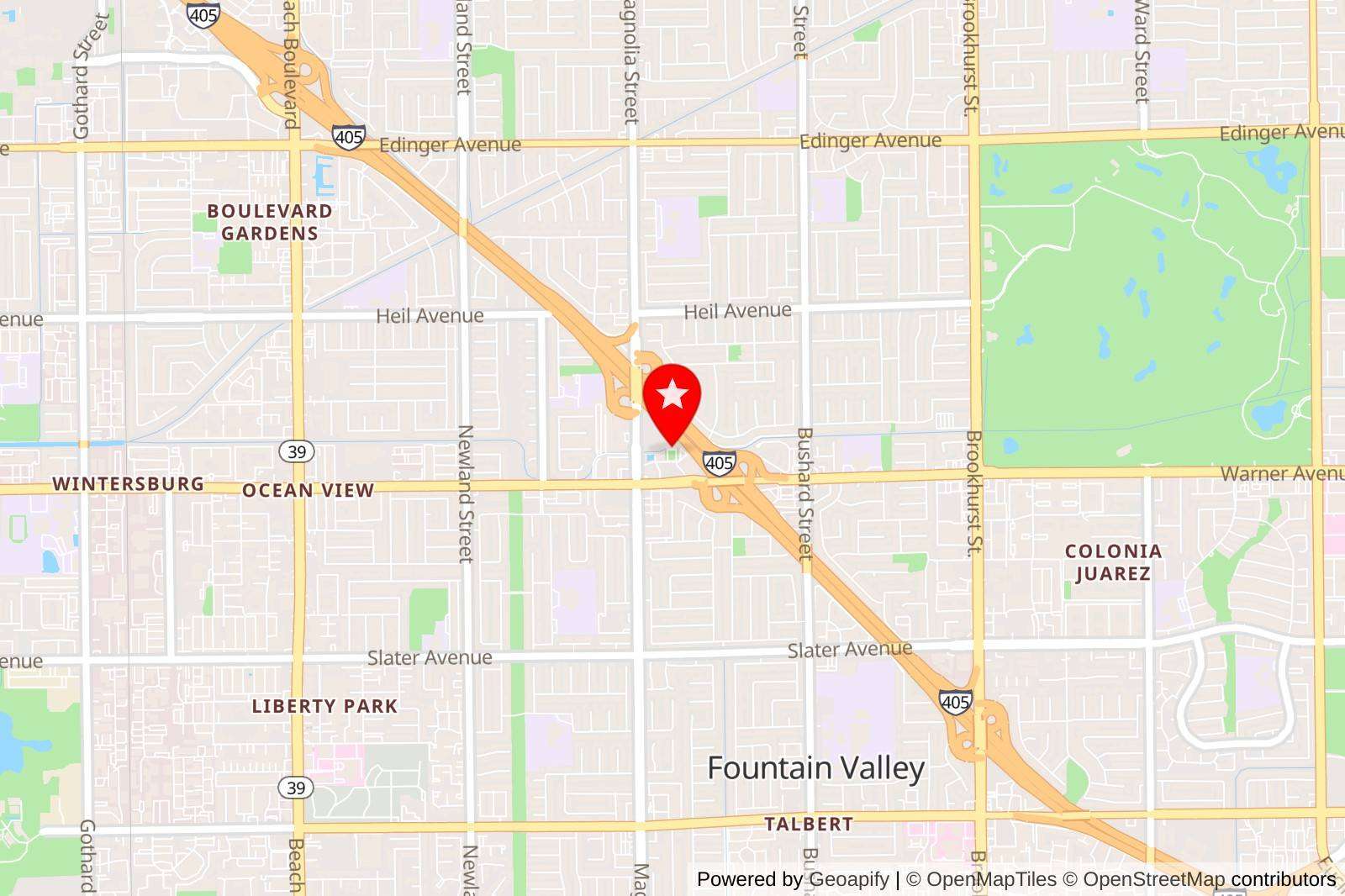 Best Roller Rinks in California USA: Top Spots for Skating Fun 1 a map with a red pin on it